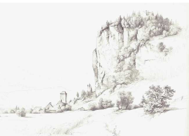 Der Weydensteyns, Zeichnung von Markus Pernhart (1824-1871, Schutzfrist abgelaufen, gemeinfrei)