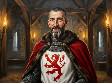 Porträtbild des Abtmarschalls des Wahrerordens Brin von Rhodenstein.